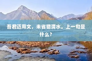 吾君迈周文，未省猎渭水。上一句是什么？