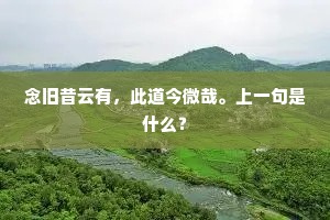 念旧昔云有，此道今微哉。上一句是什么？