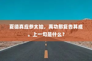 夏德真应参太始,禹功那复告其成。上一句是什么? 夏德真应参太始,禹功那复告其成。上一句是什么?