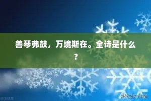 善琴弗鼓，万境斯在。全诗是什么？