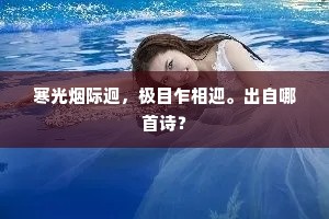 寒光烟际迥，极目乍相迎。出自哪首诗？