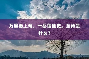 万里奏上帝，一岳留仙史。全诗是什么？