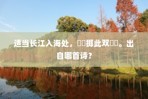 适当长江入海处，屃赑掷此双岧峣。出自哪首诗？