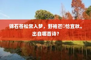 锦石苍松常入梦，野袍芒屩恰宜秋。出自哪首诗？