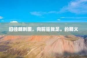 旧径棘刺覆，向前驱我足。的释义