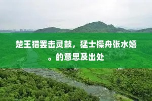 楚王猎罢击灵鼓，猛士操舟张水嬉。的意思及出处