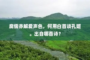 腐儒亦解爱声色，何用白首谈孔姬。出自哪首诗？