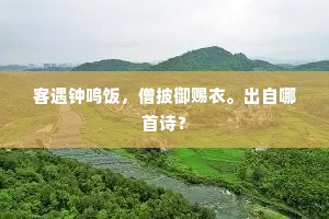 客遇钟鸣饭,僧披御赐衣。出自哪首诗? 客遇钟鸣饭,僧披御赐衣。出自哪首诗?