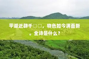 平湖近辟千□□，物色如今满面新。全诗是什么？