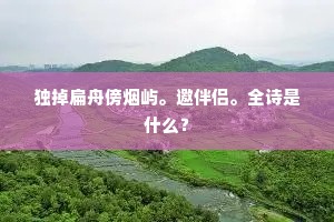 独掉扁舟傍烟屿。邀伴侣。全诗是什么？