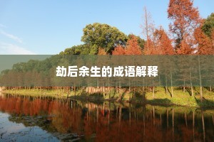 劫后余生的成语解释