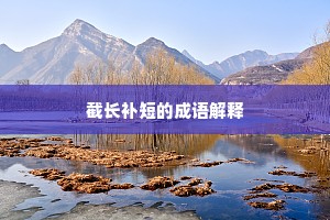 截长补短的成语解释