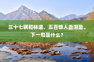 三十七辆和林道，五百馀人血泪盈。下一句是什么？