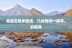 闻道石桥多胜境，几时相伴一间寻。的解释
