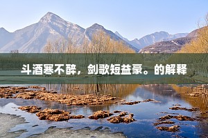 斗酒寒不醉，剑歌短益豪。的解释