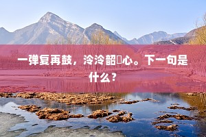 一弹复再鼓，泠泠韶頀心。下一句是什么？