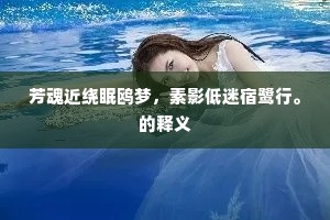 芳魂近绕眠鸥梦，素影低迷宿鹭行。的释义