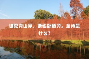 坡陀青山冢，断碣卧道旁。全诗是什么？