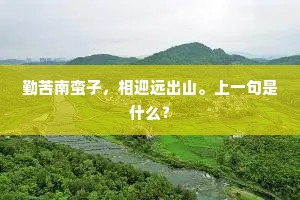 勤苦南蛮子，相迎远出山。上一句是什么？