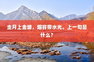 圭月上金塘，烟容带水光。上一句是什么？