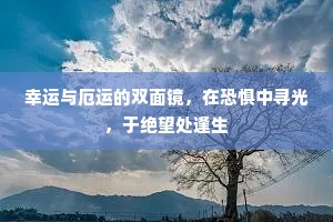 幸运与厄运的双面镜，在恐惧中寻光，于绝望处逢生