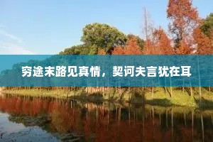 穷途末路见真情，契诃夫言犹在耳