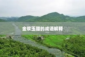 金浆玉醴的成语解释