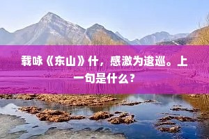 载咏《东山》什，感激为逡巡。上一句是什么？