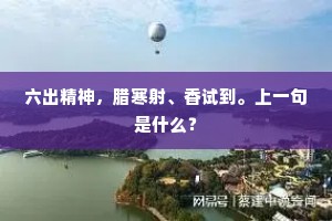 六出精神，腊寒射、香试到。上一句是什么？
