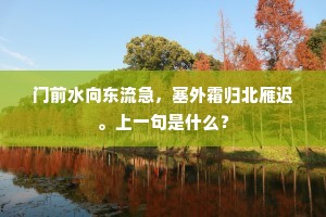 门前水向东流急，塞外霜归北雁迟。上一句是什么？
