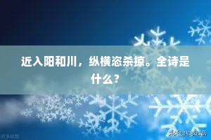 近入阳和川，纵横恣杀掠。全诗是什么？