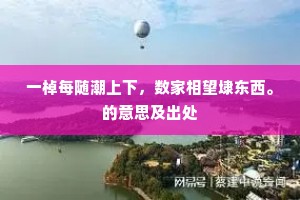 一棹每随潮上下，数家相望埭东西。的意思及出处