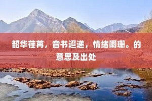 韶华荏苒，音书迢递，情绪阑珊。的意思及出处