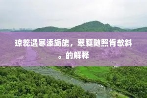 琼蕊遇寒添旖旎，翠蕤随照肯欹斜。的解释