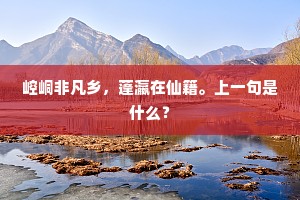 崆峒非凡乡，蓬瀛在仙籍。上一句是什么？