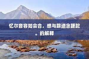 忆尔音容如会合，感与踪迹念蹉跎。的解释