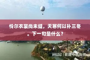 怜尔衣裳尚未缝，天寒何以补三冬。下一句是什么？