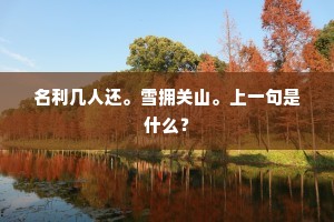 名利几人还。雪拥关山。上一句是什么？
