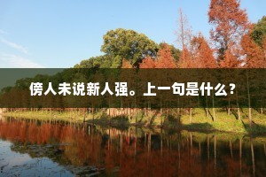 傍人未说新人强。上一句是什么？