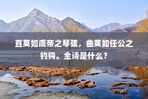 直莫如虞帝之琴弦，曲莫如任公之钓钩。全诗是什么？