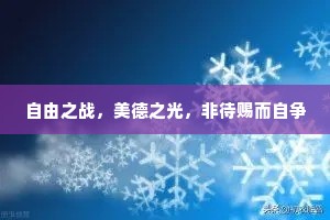 自由之战，美德之光，非待赐而自争