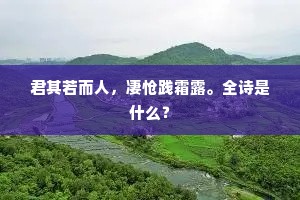 君其若而人，凄怆践霜露。全诗是什么？