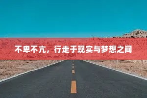 不卑不亢，行走于现实与梦想之间