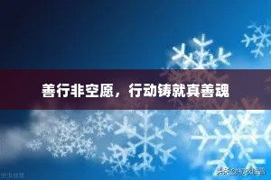 善行非空愿，行动铸就真善魂
