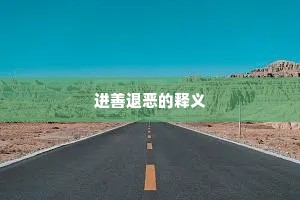 进善退恶的释义