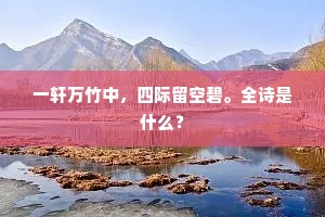 一轩万竹中，四际留空碧。全诗是什么？