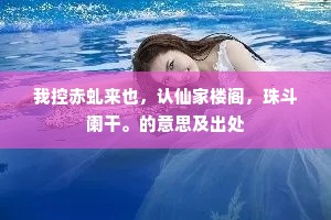 我控赤虬来也，认仙家楼阁，珠斗阑干。的意思及出处