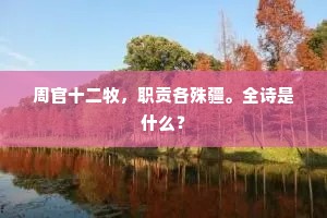 周官十二牧，职贡各殊疆。全诗是什么？
