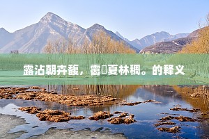 露沾朝卉馥，霭羃夏林稠。的释义