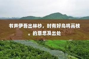 书声伊吾出林杪，时有好鸟鸣高枝。的意思及出处